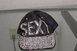 Bejeweled Cap Sexy Hat Unisex Rocker Studded Bling One Size Fits All Black. Fixed Price $19.95.