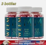 3 Bottles-weem Skin And Nails Gummies, Supports Healthy Hair, Glowing. Fixed Price $33.58.