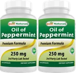 Pack Best Naturals Peppermint Oil Bowel Soothing, 250 Mg, 120 Capsules. Fixed Price $19.88.