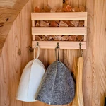 Himalayan Salt Hanging Sauna Box With Hooks, Cedar Wood, Relaxing Spa Decor. Fixed Price $140.00.