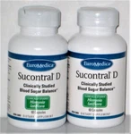 (2) Sucontral-d 60CAP,EUROMEDICA, Blood Sugar Balance, Free Booklet D!abetes. Fixed Price $76.00.