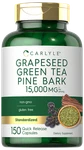 Grapeseed, Green Tea, Pine Bark Capsules 15,000MG 150 Count By Carlyle. Fixed Price $15.99.