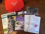 Earthing Ground Therapy Kit With Patches Coiled Cords Adapter & Red Carry Bag. Fixed Price $69.99.