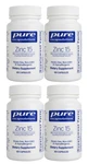 Lot Of 4 Pure Encapsulations Zinc Picolinate 15MG 60 New- Exp 07/2028. Fixed Price $44.95.