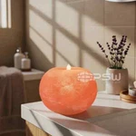 Himalayan Pink Salt Candle Holder Air Purifying 17HR Burn 3.5" Free Ship. Fixed Price $14.99.
