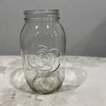 The Bougs Co. 1/2 Gallon Floral Clear Glass Jar. Db. Fixed Price $15.00.