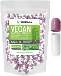 Size 4 Lavender/white Empty Vegan Capsule Kosher Pill Vegetable Veggie. Fixed Price $7.89.