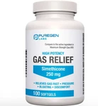 Puregen Simethicone Maximum Strength 250 Mg 100 Softgels. Fixed Price $12.95.