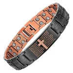 Magenergy Copper Cross Bracelet For Men 9.0 Inch, Black-matthew 6:9-13. Fixed Price $37.35.