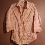 Three Islands Women's Xs Pink/yellow Button Up Shirt/top Cover. Fixed Price $19.99.