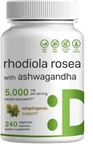 Rhodiola Rosea 4000MG Root 240 Caps Adaptogen Herb Ashwagandha 1000MG. Fixed Price $27.95.