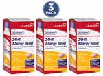 3 Pack Leader 24HR Allergy Relief Tablets 180MG Fexofenadine Non-drowsy. Fixed Price $39.99.