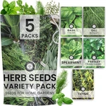 Herb Seeds 5 Invidiual Packs 2026 Season Nongmo Basil, Dill, Spearmin.... Fixed Price $12.99.