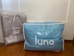 Luna Adult Weighted BLANKET-20 LBS-60X80-QUEEN Size Bed Blue W/ Duvet Cover. Fixed Price $75.00.