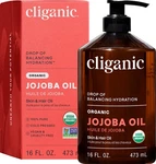 Cliganic Organic Jojoba Oil 16OZ With Pump, 100% Pure Bulk, Moisturizing F. Fixed Price $21.90.