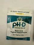 Ph-d Boric Acid Vaginal Suppositories 600MG 112 Exp 2028. Fixed Price $29.00.