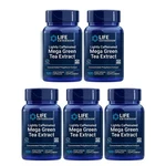 5 Pack Life Extension Lightly Caffeinated Mega Green Tea Extract 100 Veg Capsule. Fixed Price $106.88.