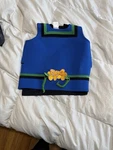 Abilitations Blue And Green Kids Sensory Pressure Vest With Floral Design. Fixed Price $40.00.