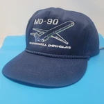 Vintage Mcdonnell Douglas MD-90 Airplane Hat Cap Snapback Headwear Navy. Fixed Price $25.96.