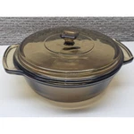 Anchor Hocking Amber Glass Casserole Dish Lid 1.5 Qt Round Ovenware 1037 Usa. Fixed Price $30.00.
