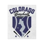 Colorado Baseball Soft Minky Throw - Lightweight Velveteen Fleece Blanket. Fixed Price $59.99.