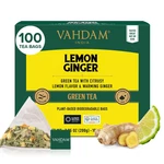 Vahdam Organic Turmeric Ginger Herbal Tea (100 Pyramid Bags) Caffeine. Fixed Price $47.64.