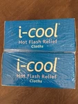 I-cool Relief Cloths 2PK Of 2: Hot Flash Alcohol-free 30 Count In Each Box. Fixed Price $9.50.