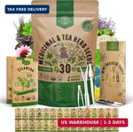 Organo Republic 30 Medicinal & Tea Herb Seeds Variety Pack 15,560+ Non-gmo Heirl. Fixed Price $51.43.