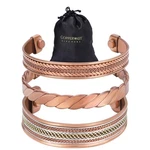 Copper Bracelets- For And Women Set Of 3 With Gift Box & W.... Fixed Price $55.51.
