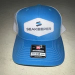 Seakeeper Blue Adult Trucker Hat Cap Adj Patch Snapback White Mesh New Stabilize. Fixed Price $19.99.