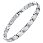 Feraco Magnetic Bracelet For Women Titanium Steel 8.66, Silver. Fixed Price $24.97.