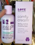 Love Wellness Ph Balanced Vulva Cleanser And Comfy Creamy Moisturizer Duo. Fixed Price $26.99.