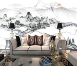 3D Gray Mountain ZHUA42598 Wallpaper Murals Removable Self-adhesive Ann. Fixed Price $28.63.