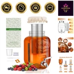 Kombucha Home Brewing Kit - 1 Gallon Glass Jar With Complete Accessories. Fixed Price $77.99.