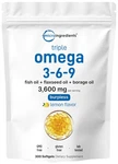 Ultra Omega 3-6-9 3600MG Per Serving, 300 Burpless Count (pack Of 1). Fixed Price $42.86.