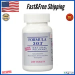 Dee Cee Labs Formula 303 Maximum Strength All-natural Relaxant Tablet 250 Ta..... Fixed Price $62.49.