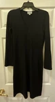 Pure Collection Women Black Ponte Knit Long Sleeve Career Dress Size 4 Euc. Fixed Price $32.99.