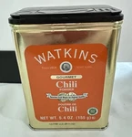 Watkins Gourmet Spice Tin, Chili, 5.4 Oz. 1-COUNT. Fixed Price $15.95.