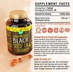 Maju's 100% Liquid Pure Blackseed Oil 60 Count, 500MG Per Capsule. Fixed Price $46.08.