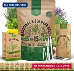 Organo Republic 15 Medicinal & Tea Herb Seeds Variety Pack 6,420+ Non-gmo Heirlo. Fixed Price $30.37.