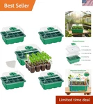Efficient 5-PACK Seed Starter Kits With Adjustable Vents Perfect For Gardeners. Fixed Price $18.04.
