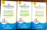 Set Of 3 Nordic Naturals:algae Omega, 120CT Plant Based:epa+dha Vegan EXP.2028. Fixed Price $101.99.