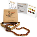 Baltic Amber Necklace (authentic, CERTIFIED)-12.5 Inches Unisex Jewelry-cognac. Fixed Price $35.87.