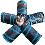 Tunnel 5 Way Tube Play Ball Interactive Indoor Cats Peek Hole Real Photo. Fixed Price $19.99.