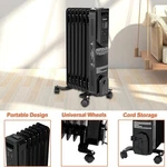 Home Space Oil Filled Radiator Heater W/ Adjustable THERMOSTAT&24H TIMER&3 Modes. Fixed Price $64.97.