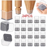 24PCS Chair Leg Floor Protectors Square,silicone Felt Furniture Pads Caps Covers. Fixed Price $11.99.