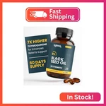 Holistq Black Seed Oil Organic Cold Pressed Capsules 5% Thymoquinone Non-gmo. Fixed Price $47.34.