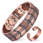 Men Magnetic Copper Bracelet - 3800 Gauss Health Support Adjustable. Fixed Price $51.99.