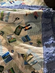 Nwt Sew Sweet Minky Designs 60X72 Colorado Postcard Blanket Bluebell. Fixed Price $65.00.