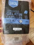 Herb Affair - Separated Empty Gelatin Capsules "size 0" (1000 Ct). Fixed Price $18.88.